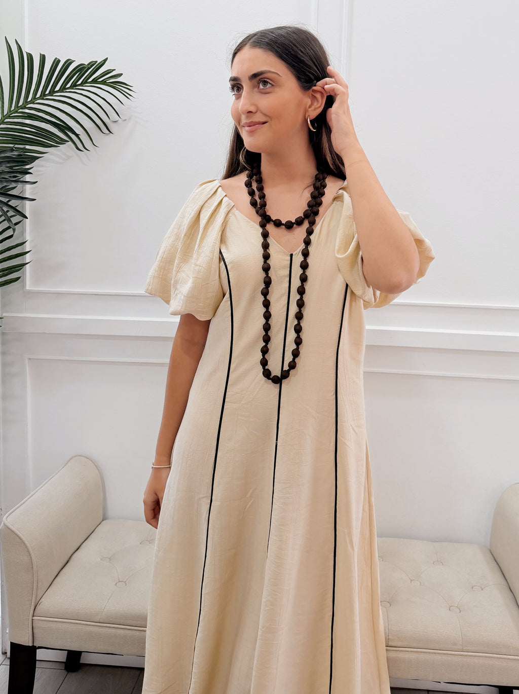 Vestido Irene Beige