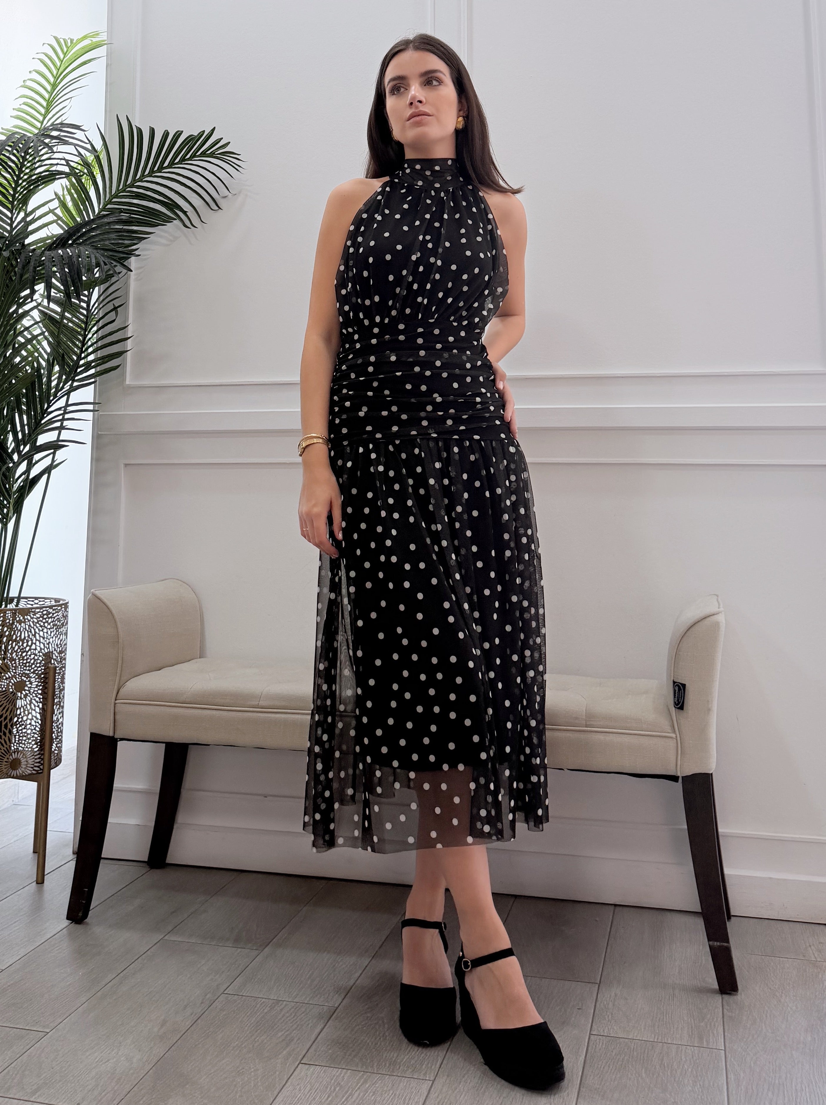 Vestido Thul Lunares Negro