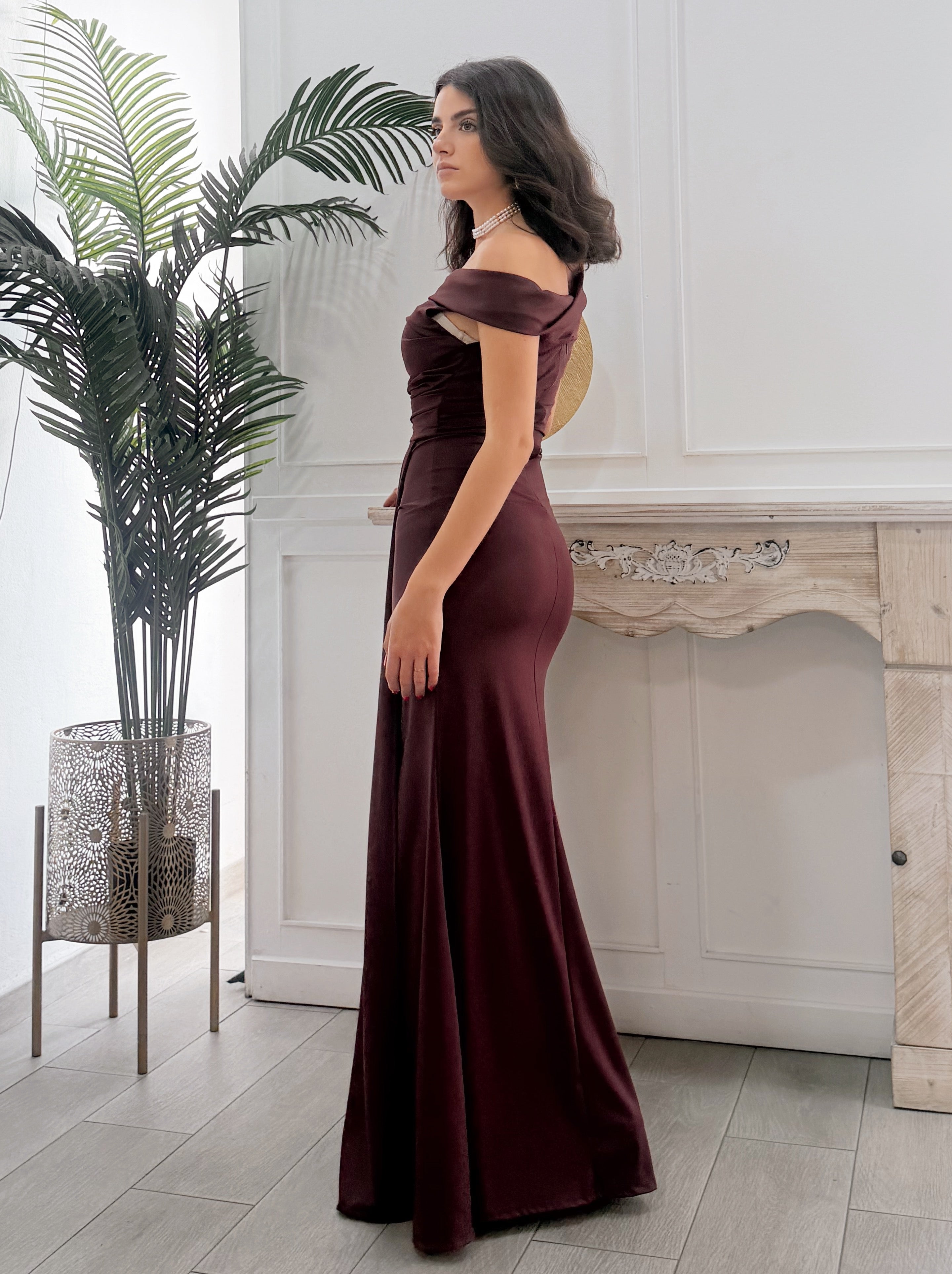 Vestido Cayetana Burdeos