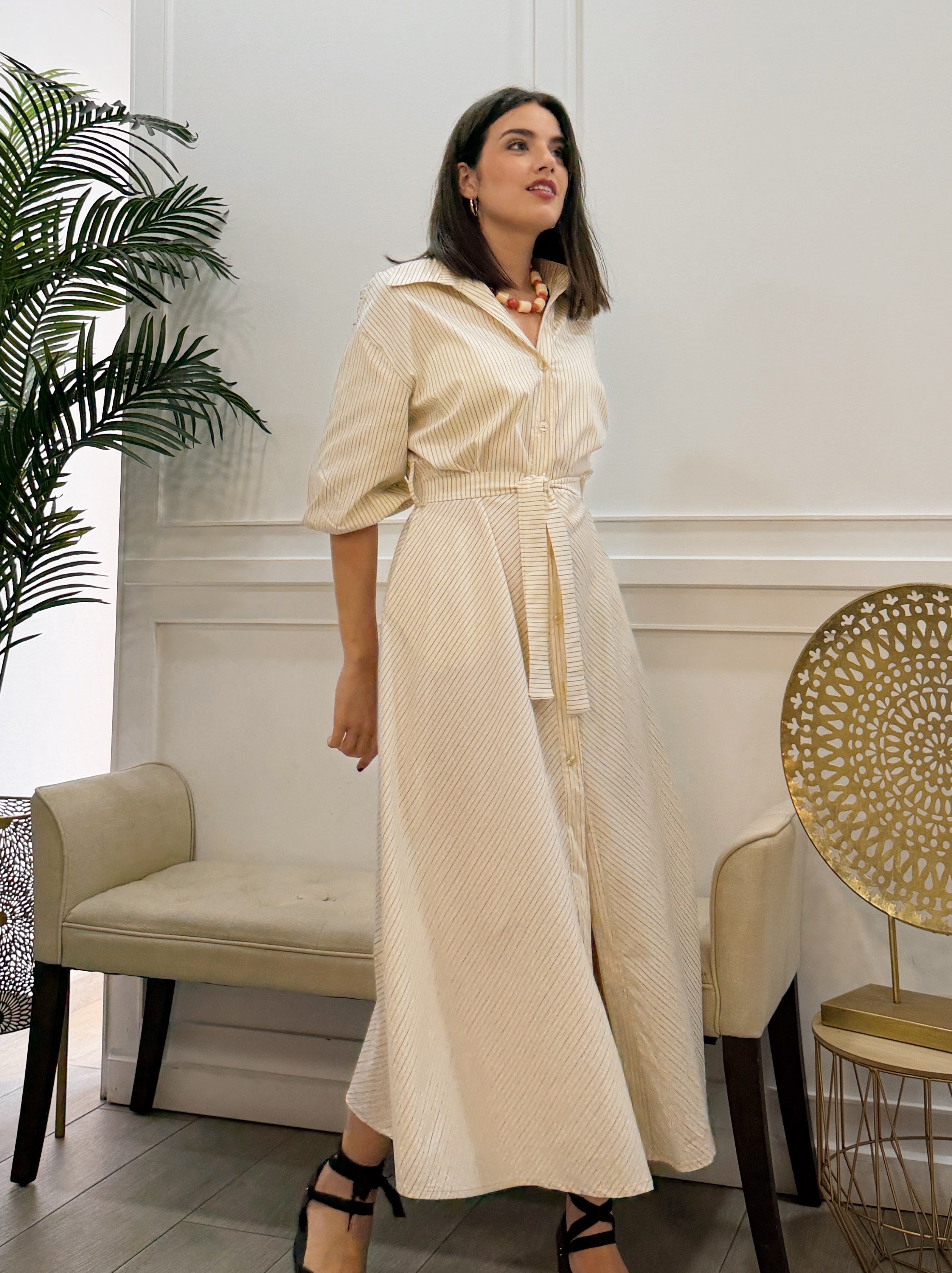 Vestido Cayetana Beig