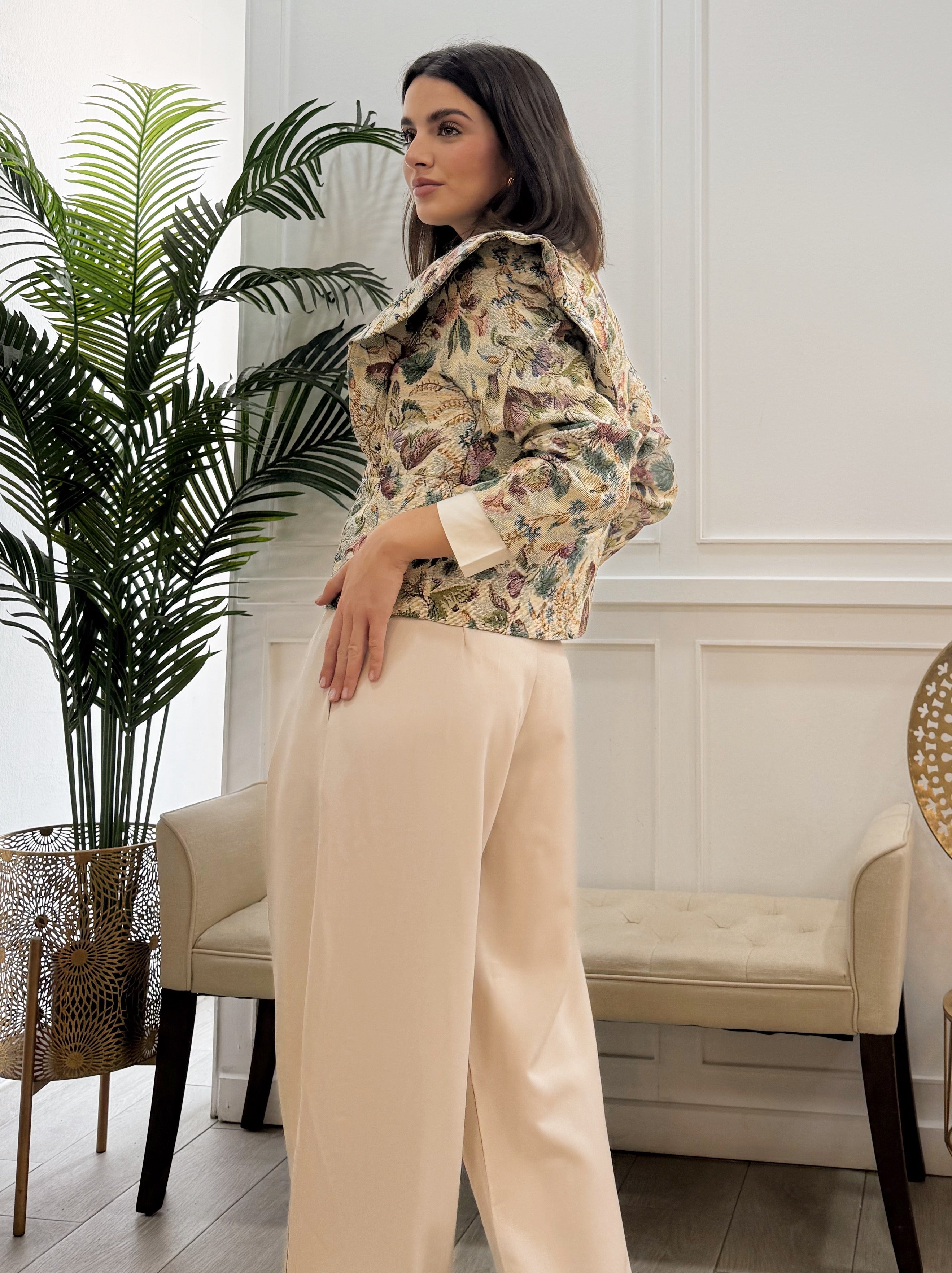 Chaqueta Estampada Volante