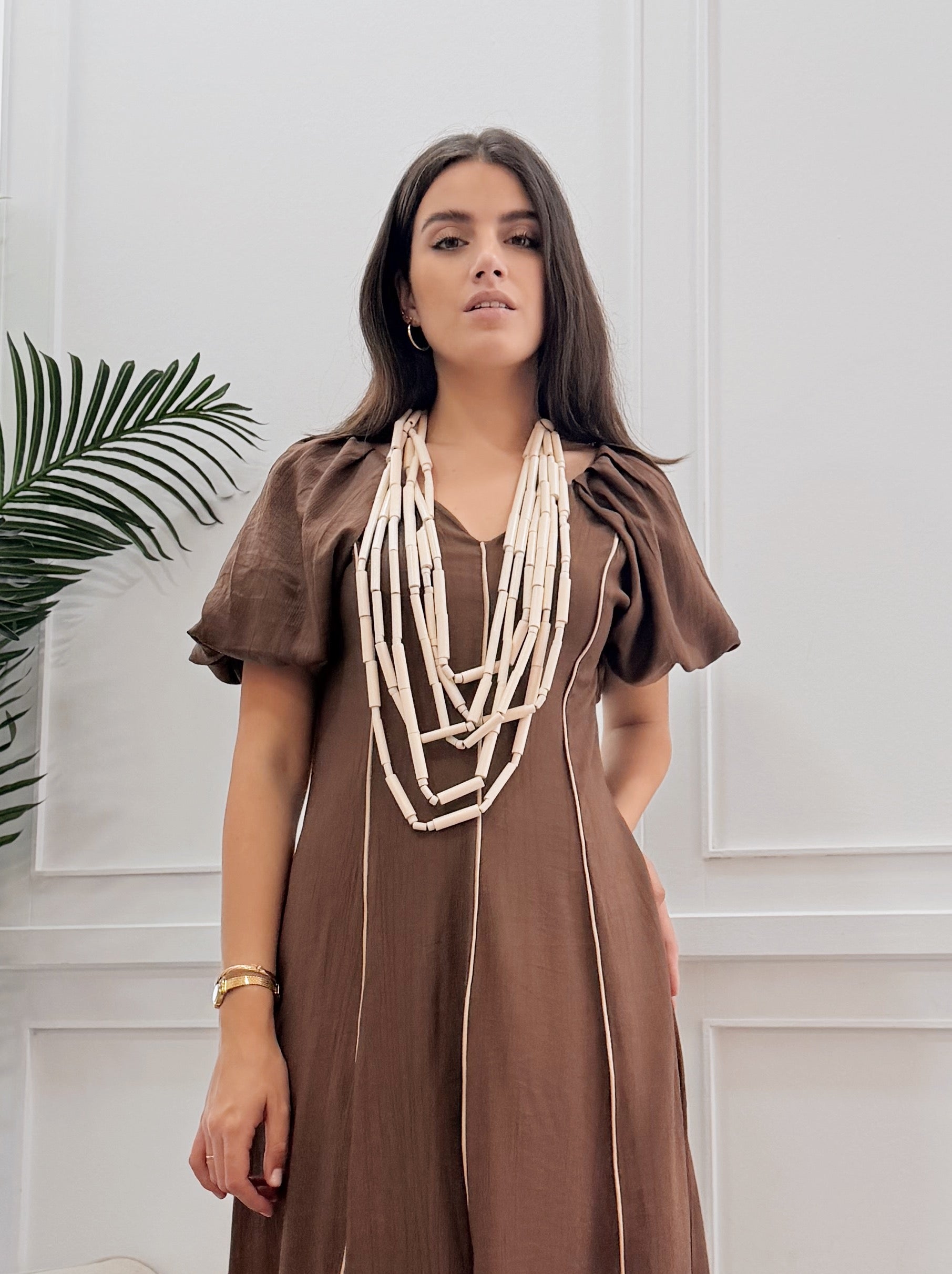 Collar Maxi Vueltas Beige