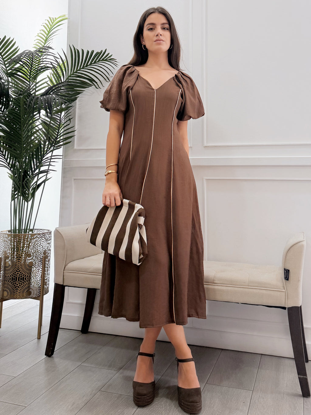 Vestido Irene Marrón