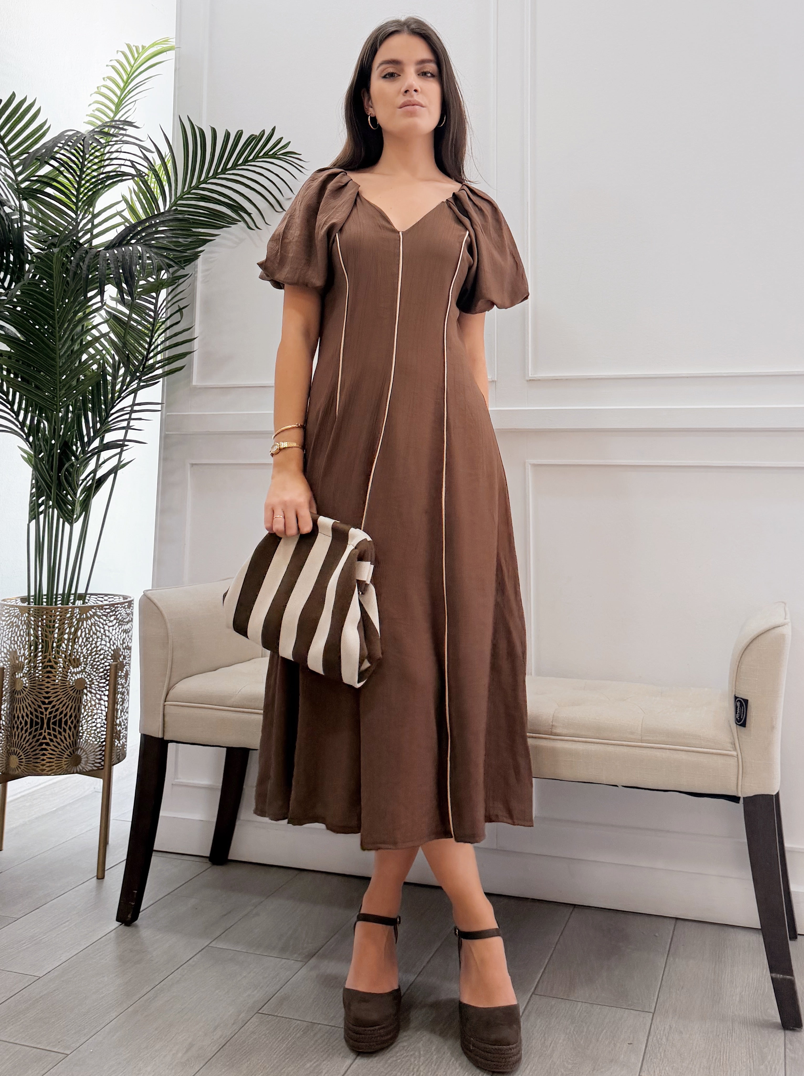 Vestido Irene Marrón