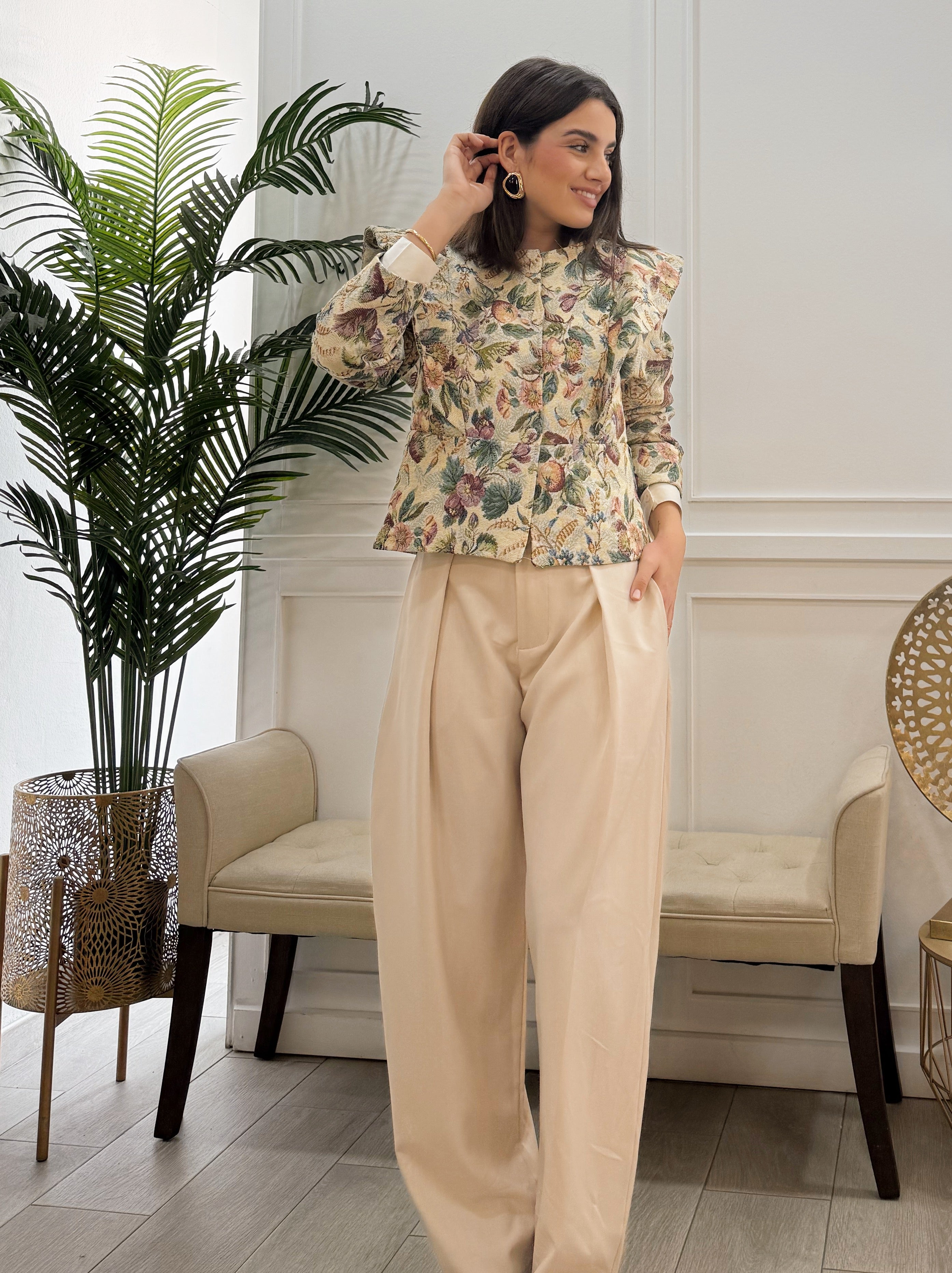 Chaqueta Estampada Volante