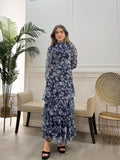 Vestido Paula Estampado Azul