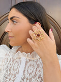 Anillo Dorado Flor