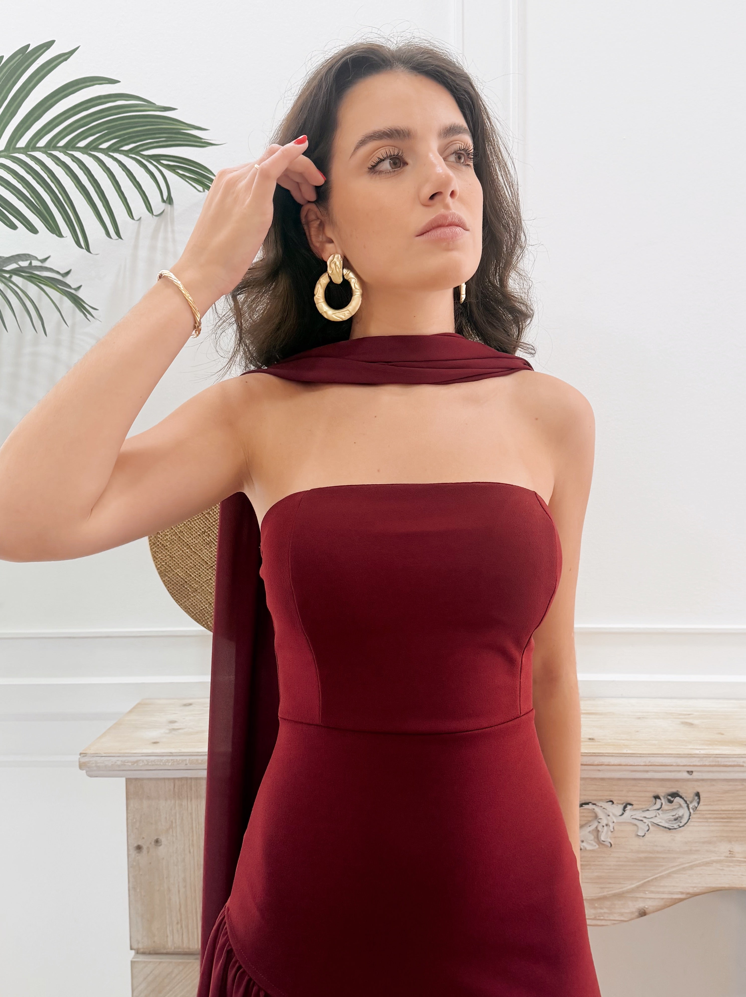 Vestido Valentina Burdeos