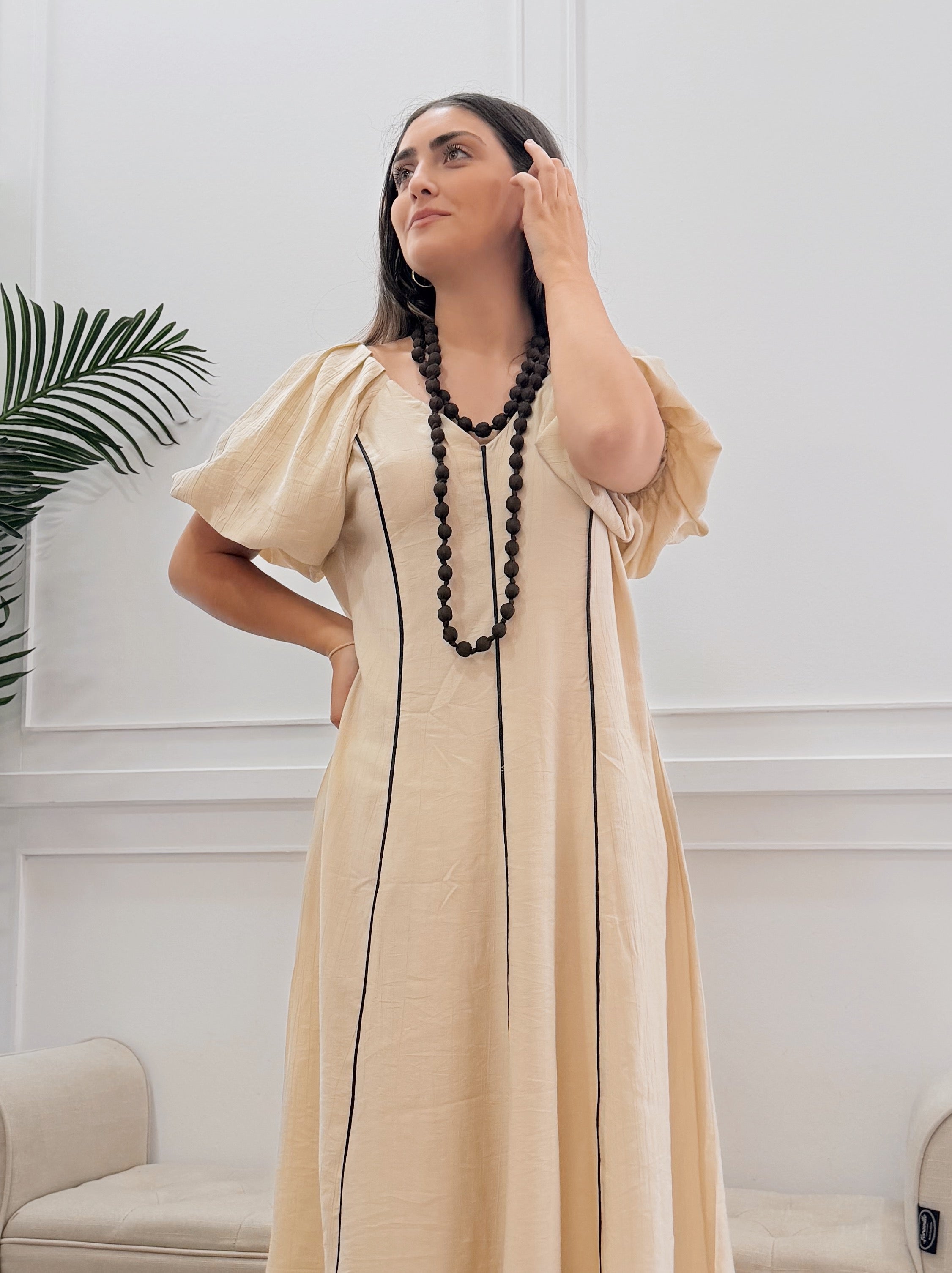 Vestido Irene Beige