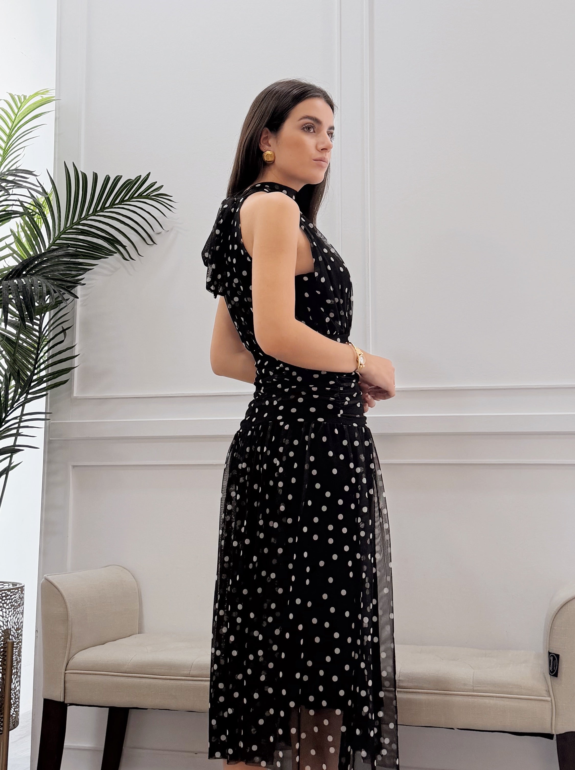 Vestido Thul Lunares Negro