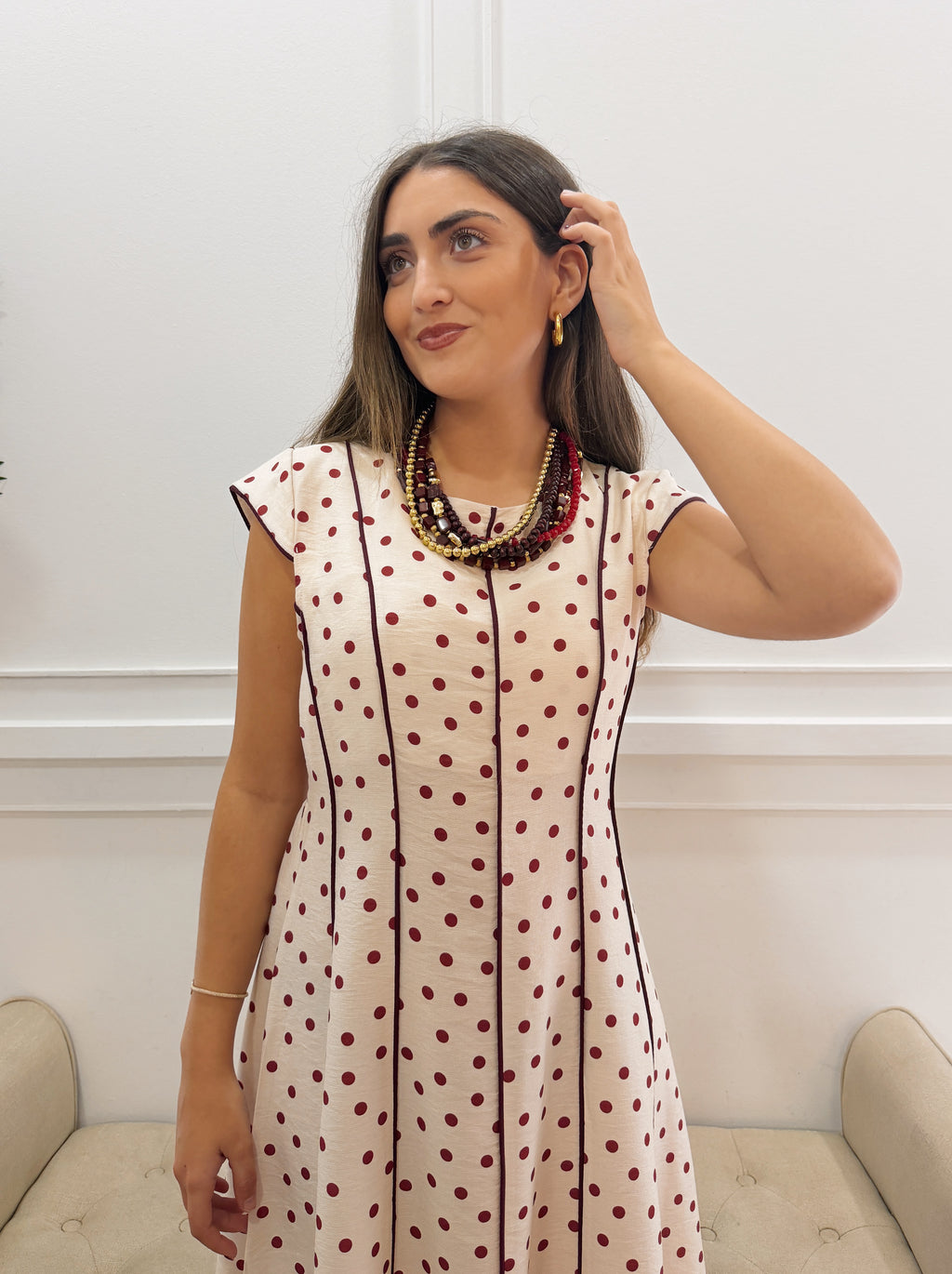Vestido Antonela Lunares Blanco