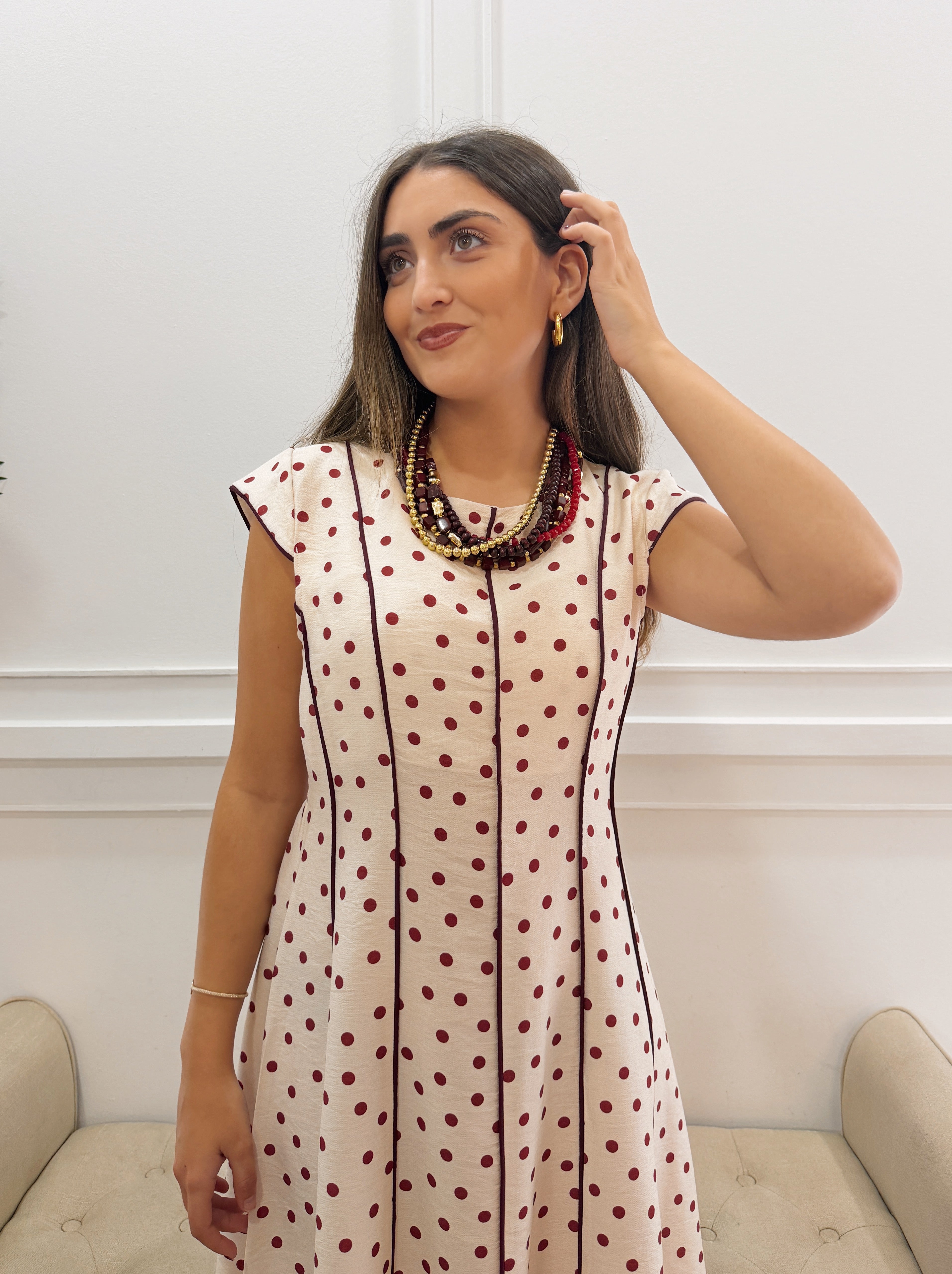 Vestido Antonela Lunares Blanco