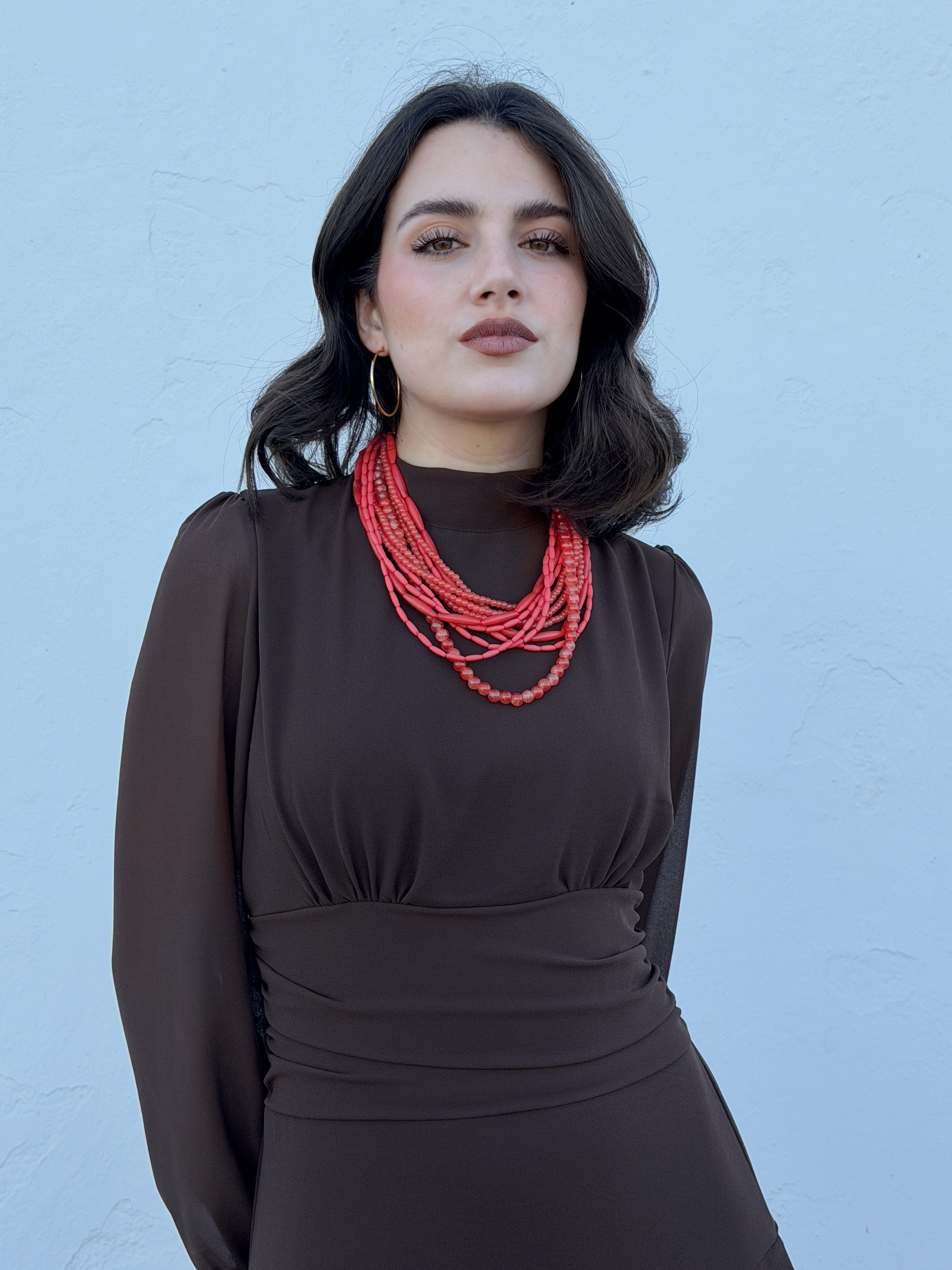Collar Cuentas Corales