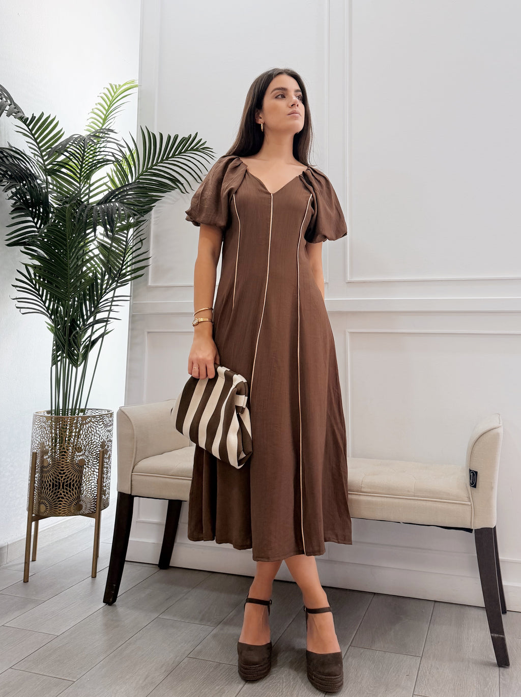Vestido Irene Marrón