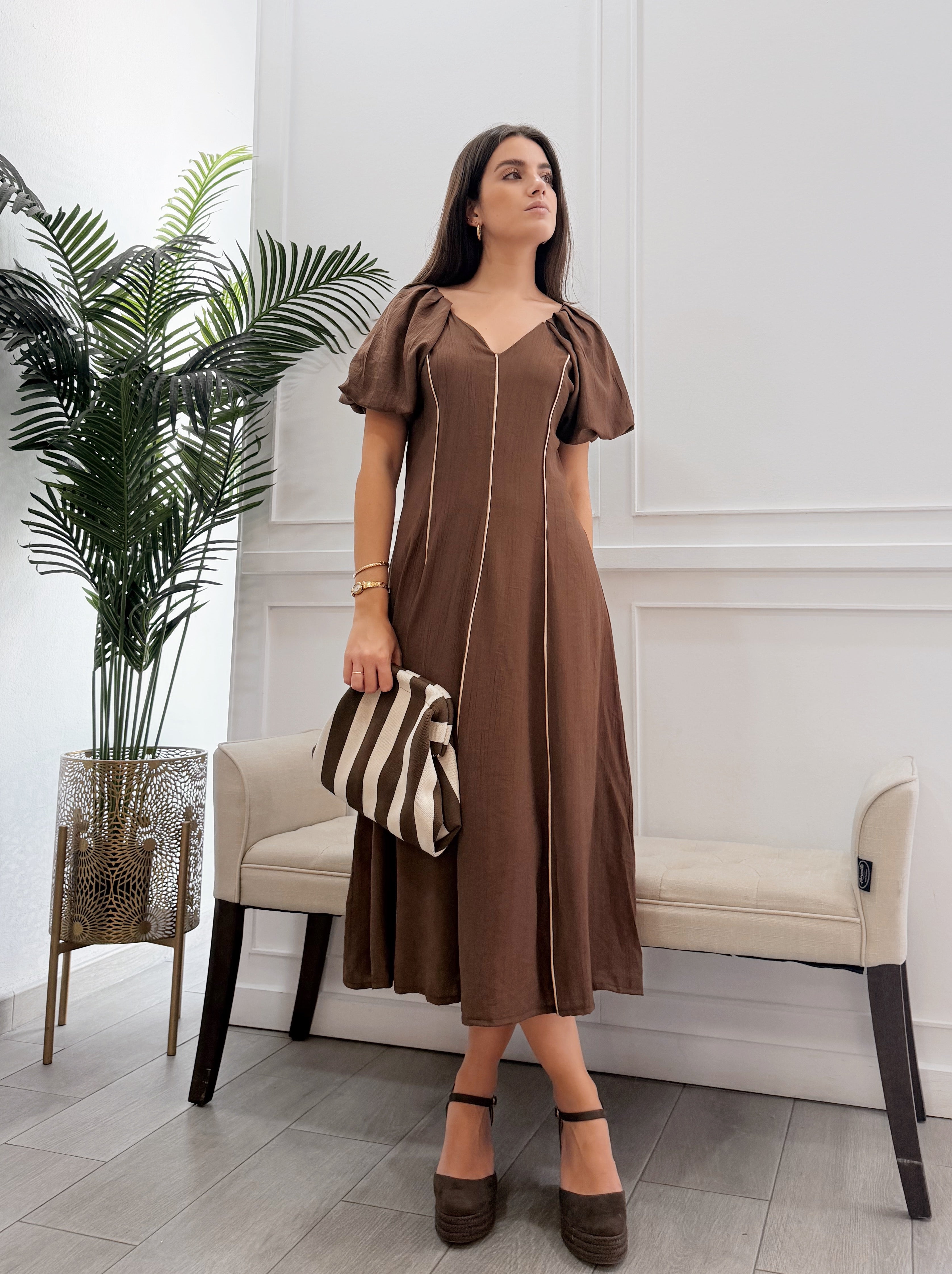 Vestido Irene Marrón