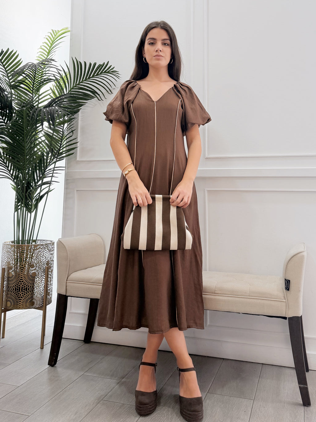 Vestido Irene Marrón