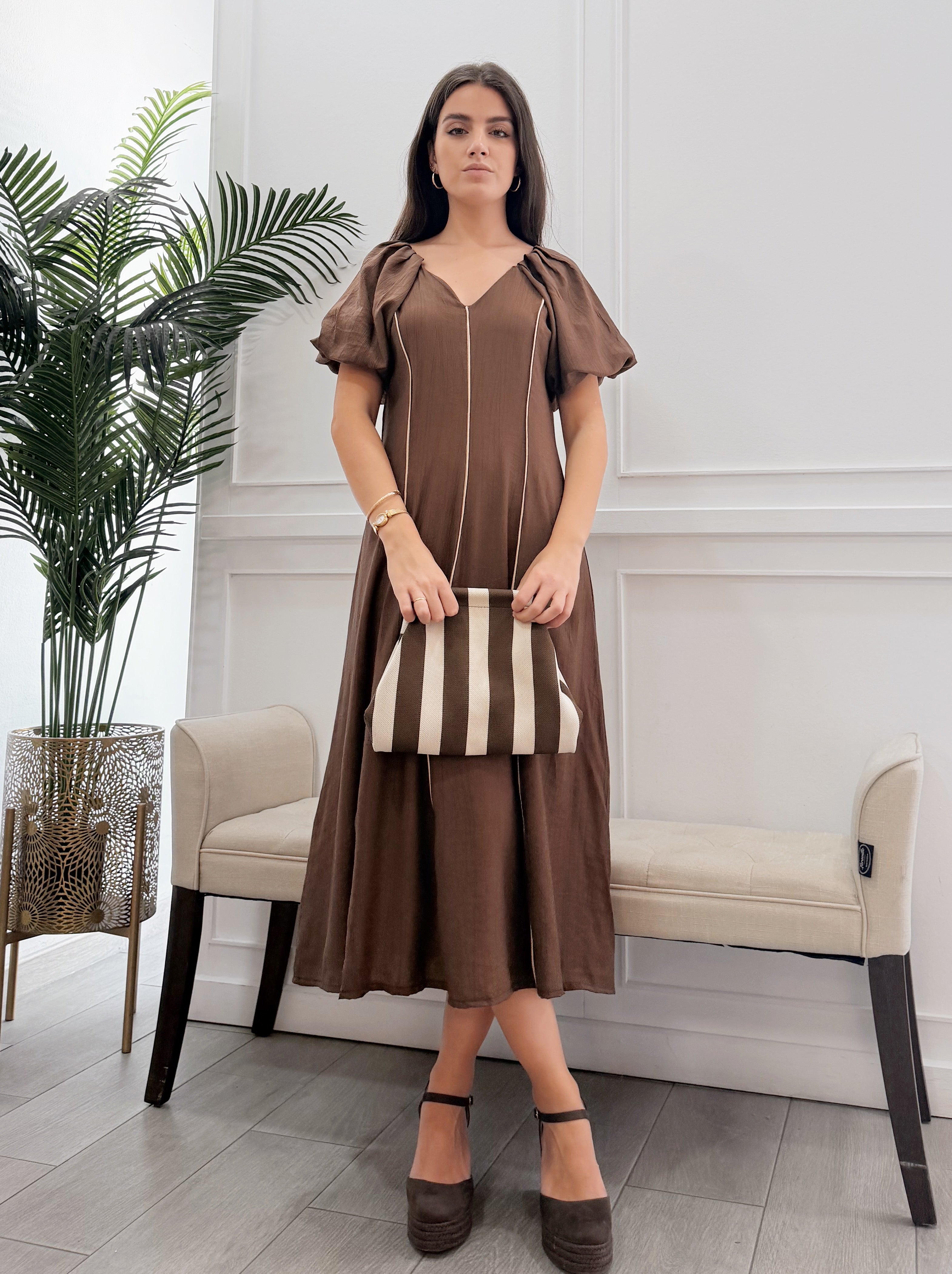 Vestido Irene Marrón