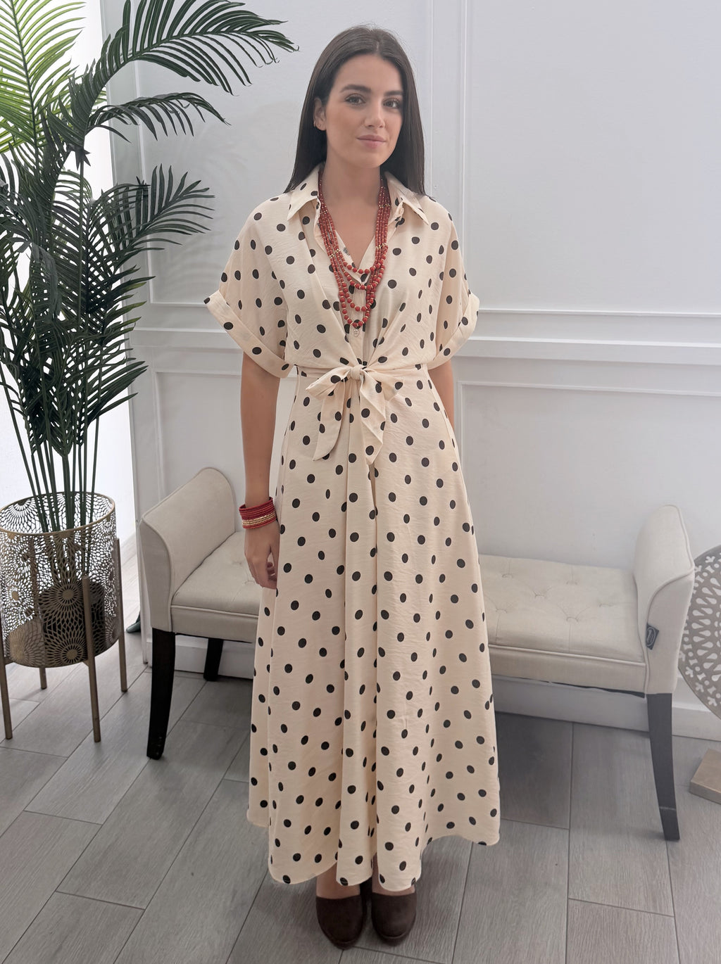 Vestido Camisero Lunares
