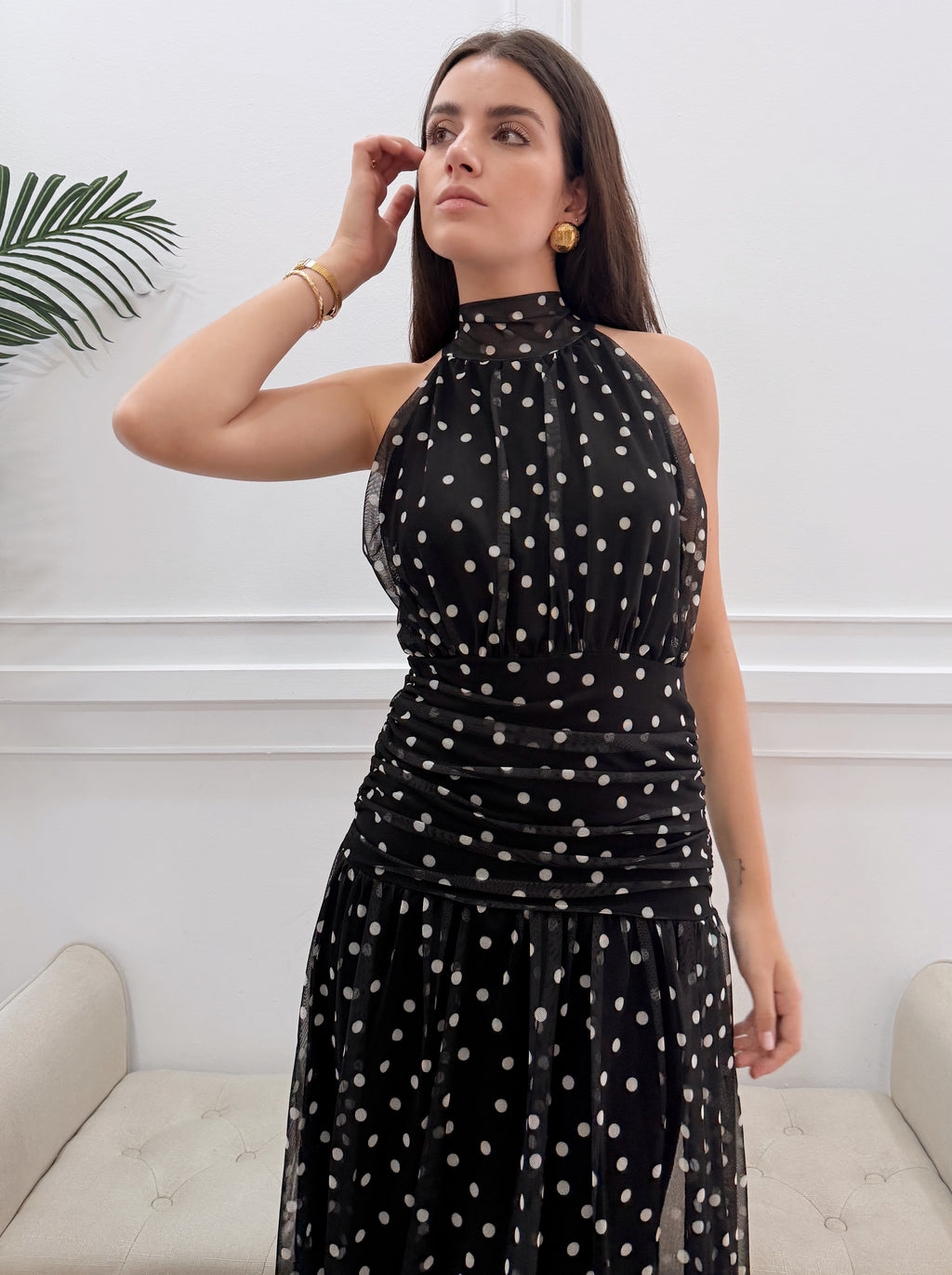 Vestido Thul Lunares Negro