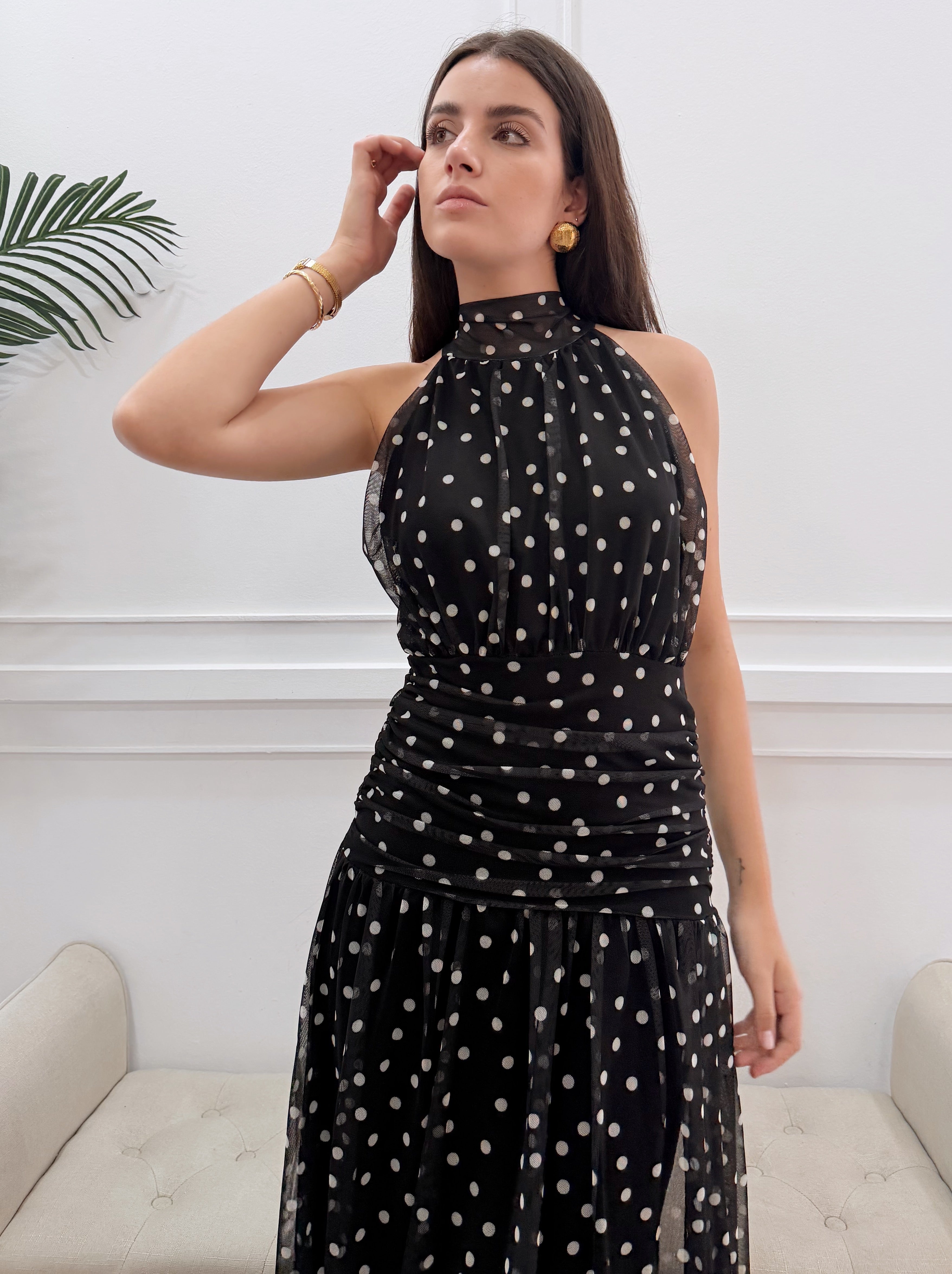 Vestido Thul Lunares Negro