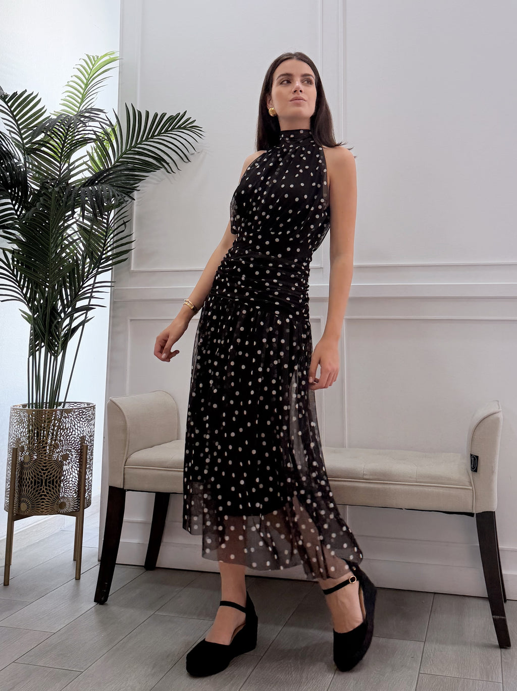 Vestido Thul Lunares Negro