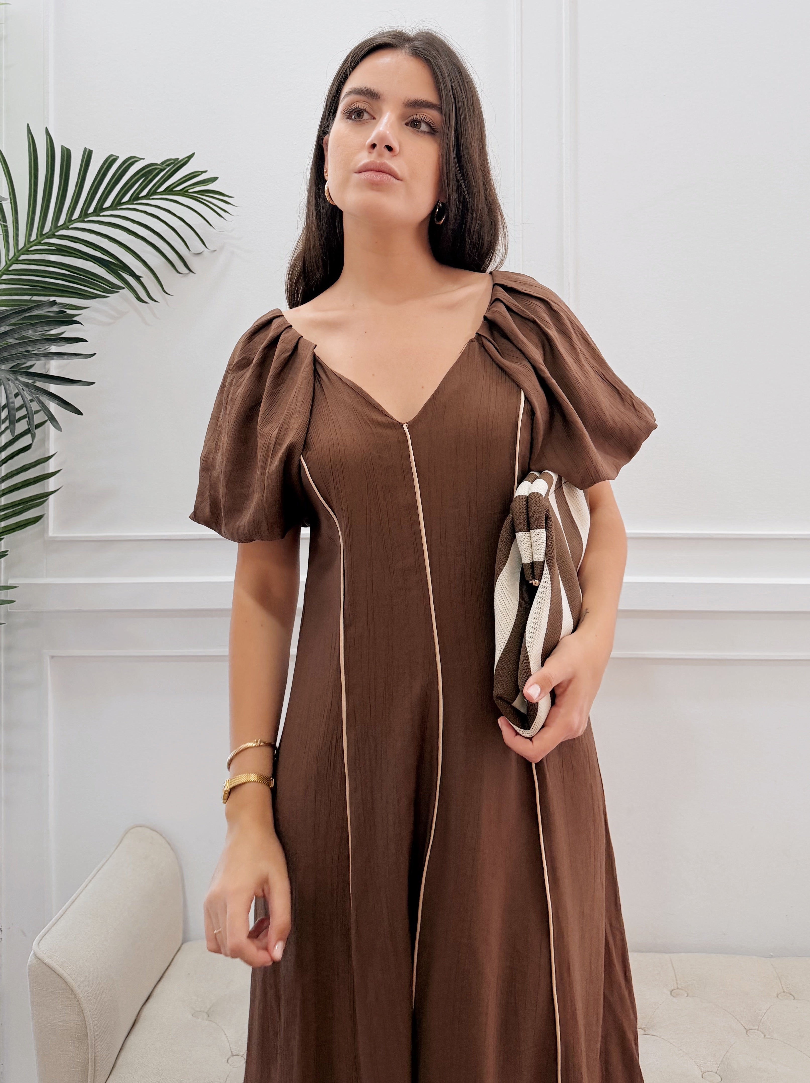 Vestido Irene Marrón