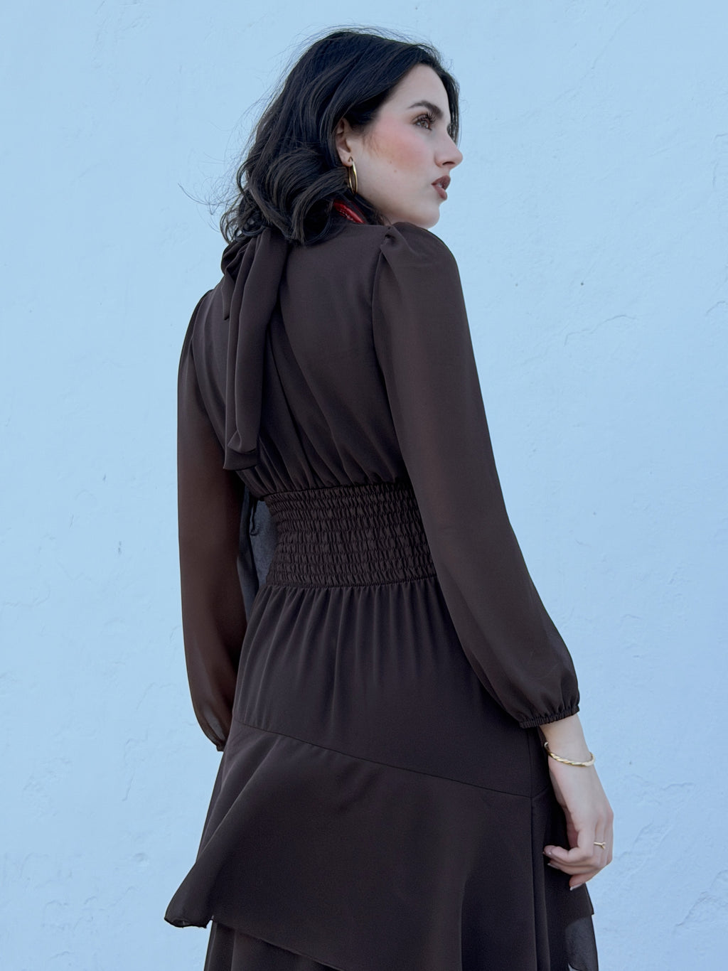 Vestido Paula Marrón