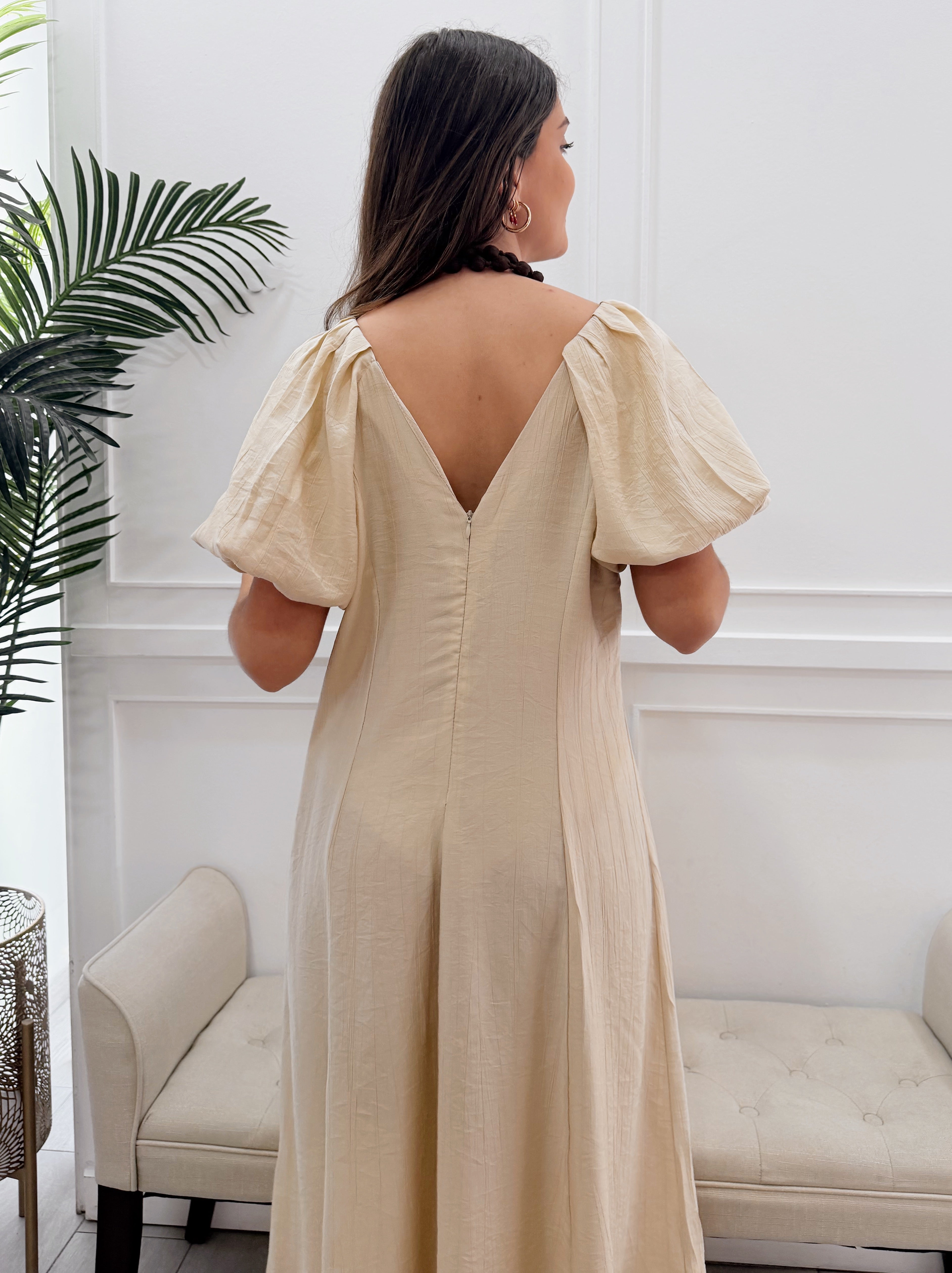 Vestido Irene Beige