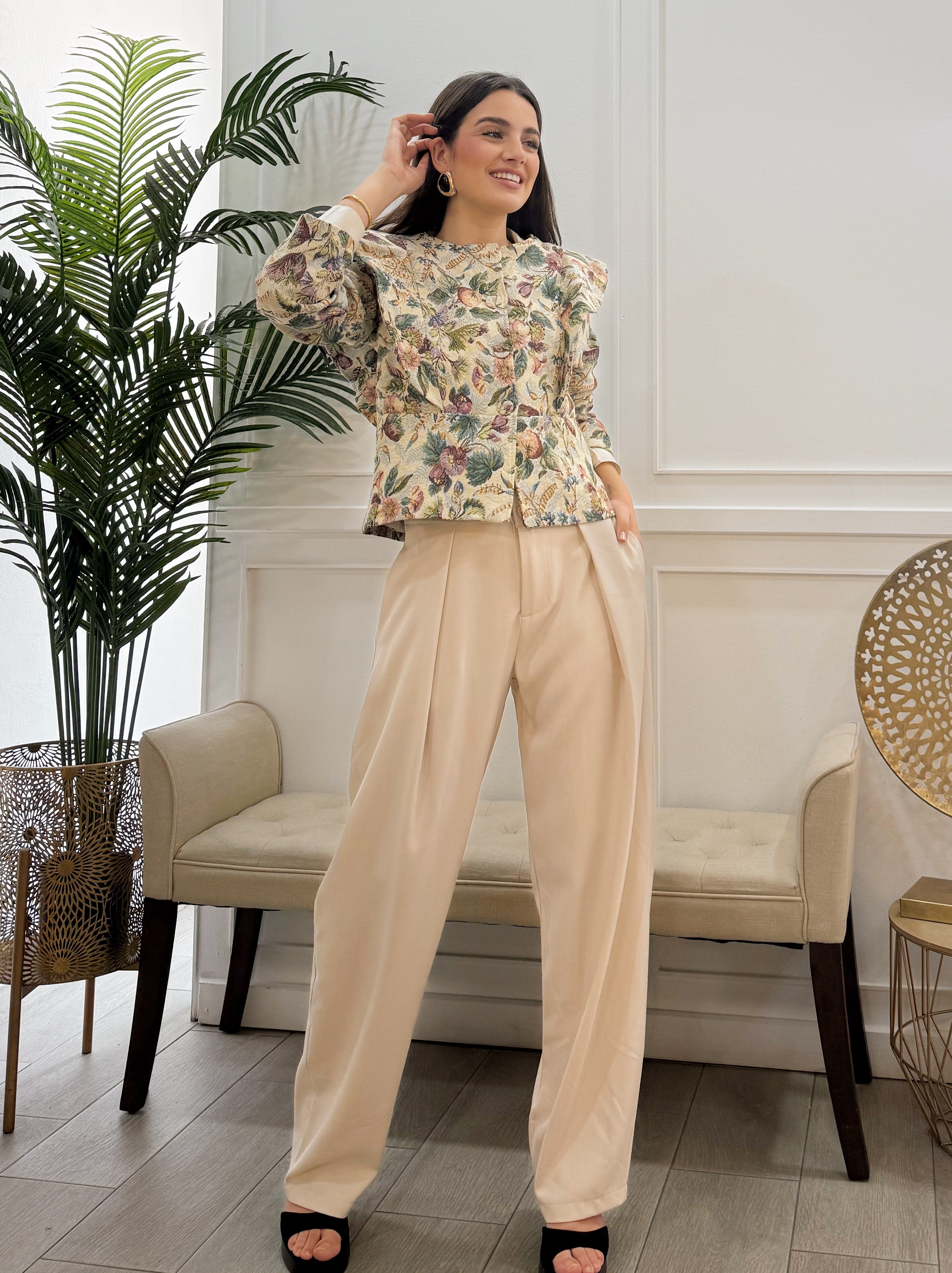 Chaqueta Estampada Volante