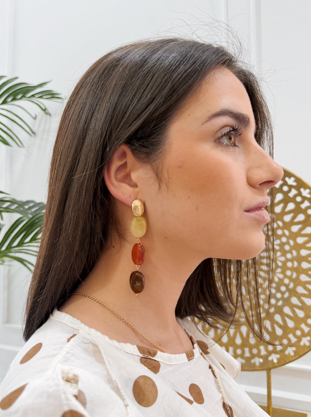 Pendientes Teja