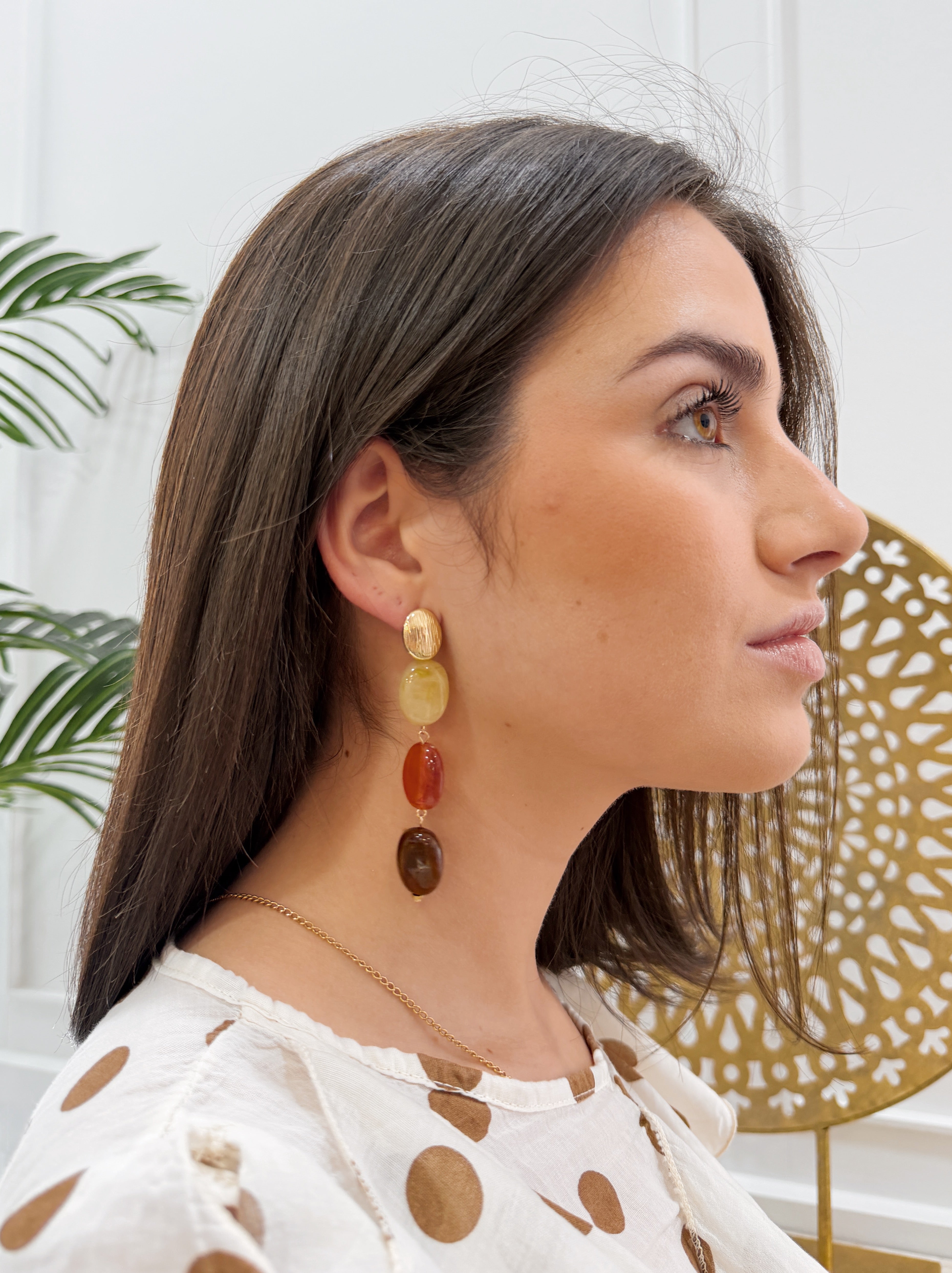Pendientes Teja