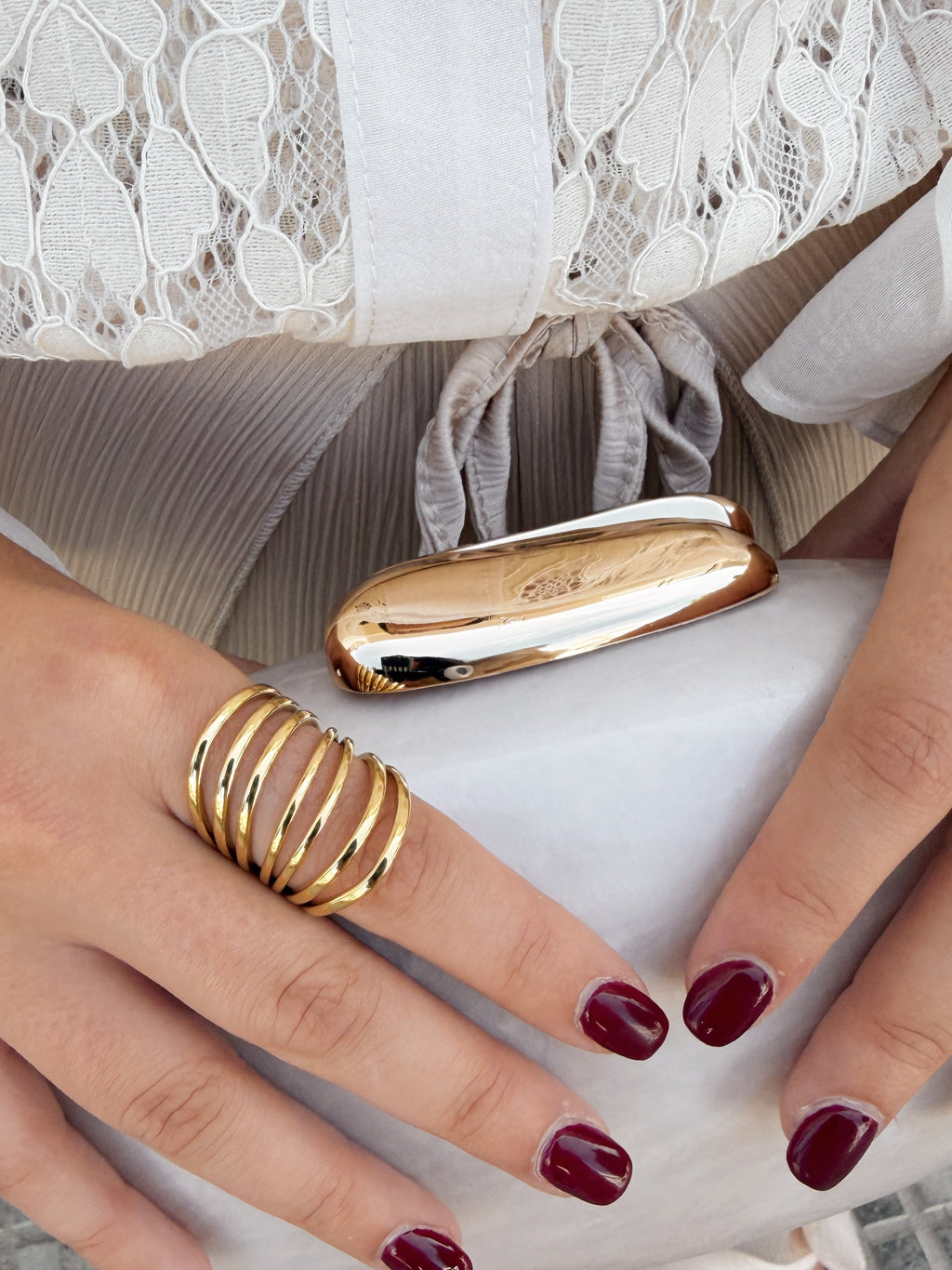 Anillo Tiras Dorado