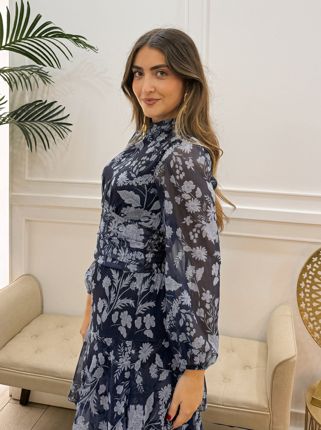 Vestido Paula Estampado Azul