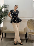 Blusa Lunares Negra