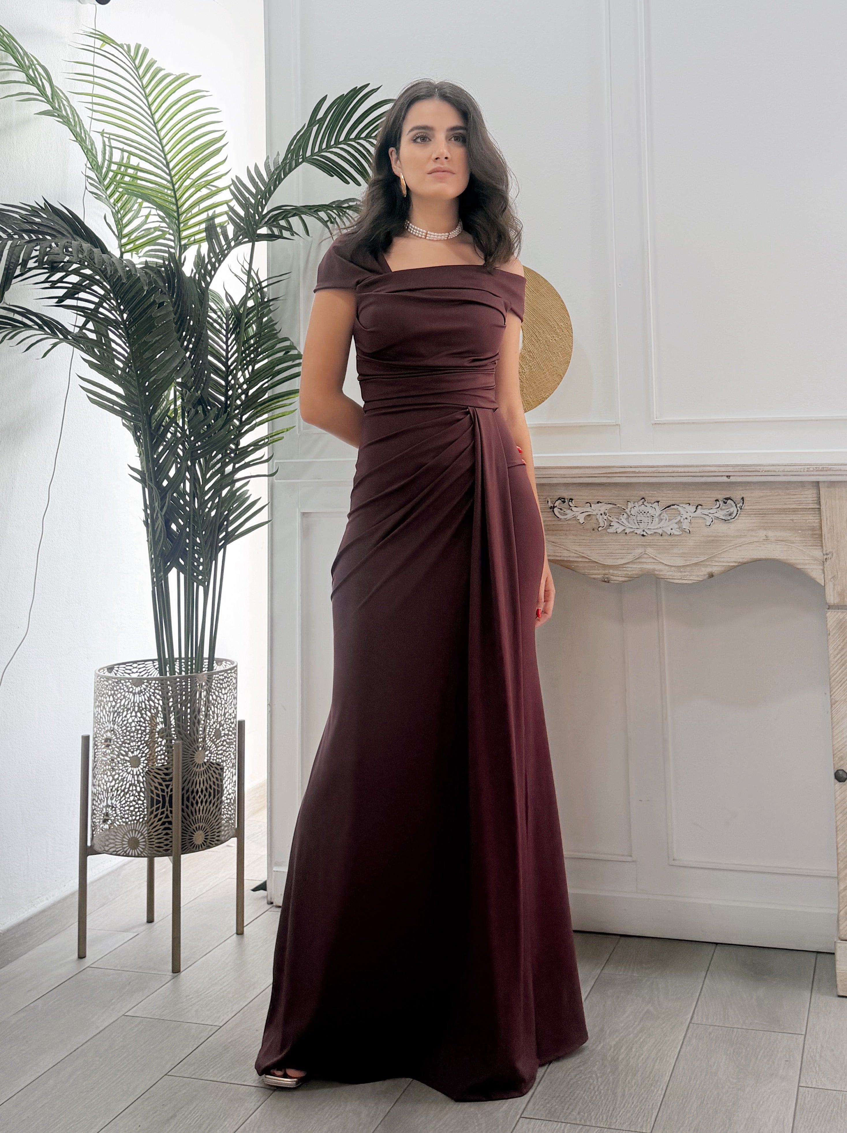Vestido Cayetana Burdeos