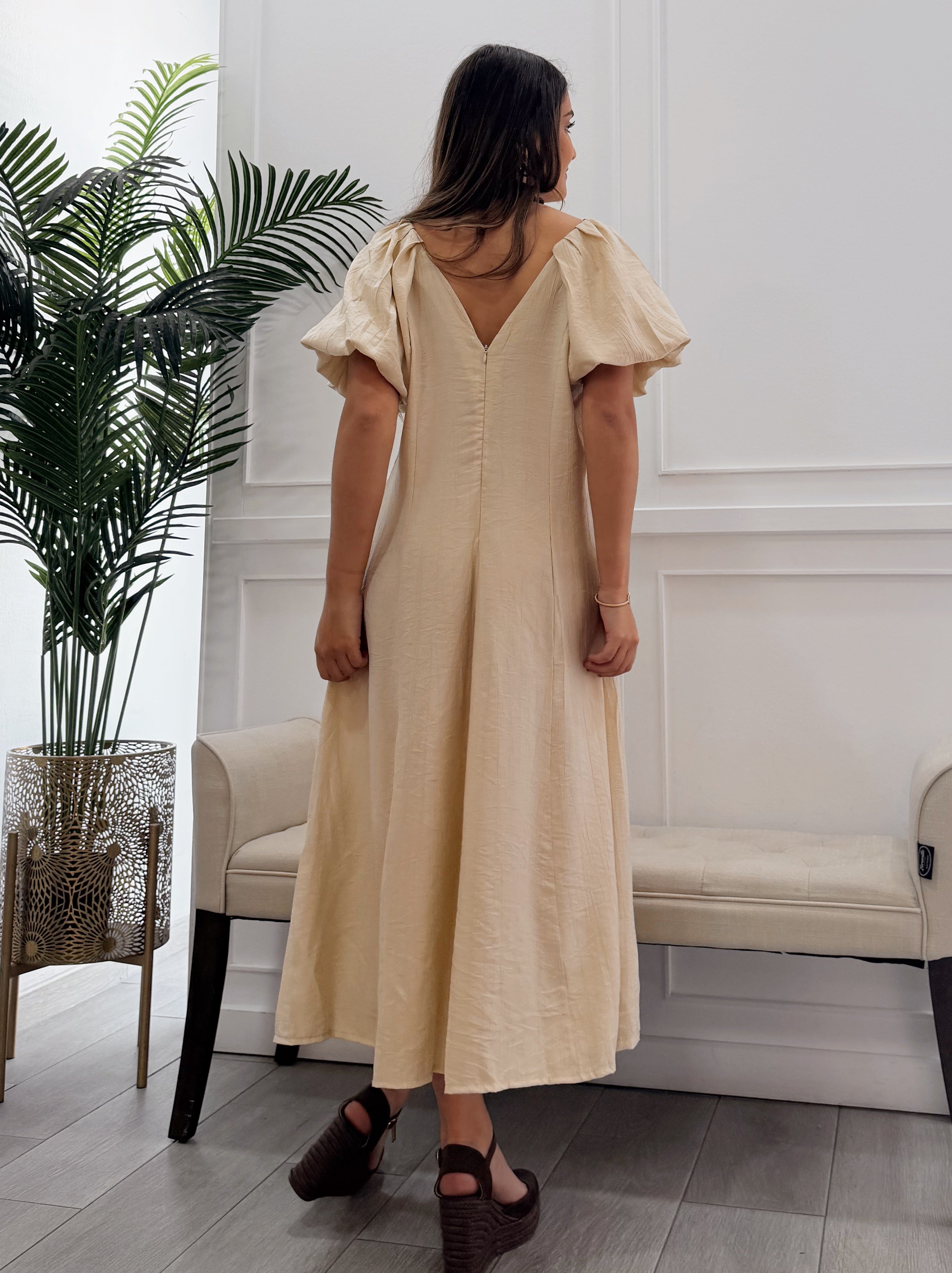 Vestido Irene Beige
