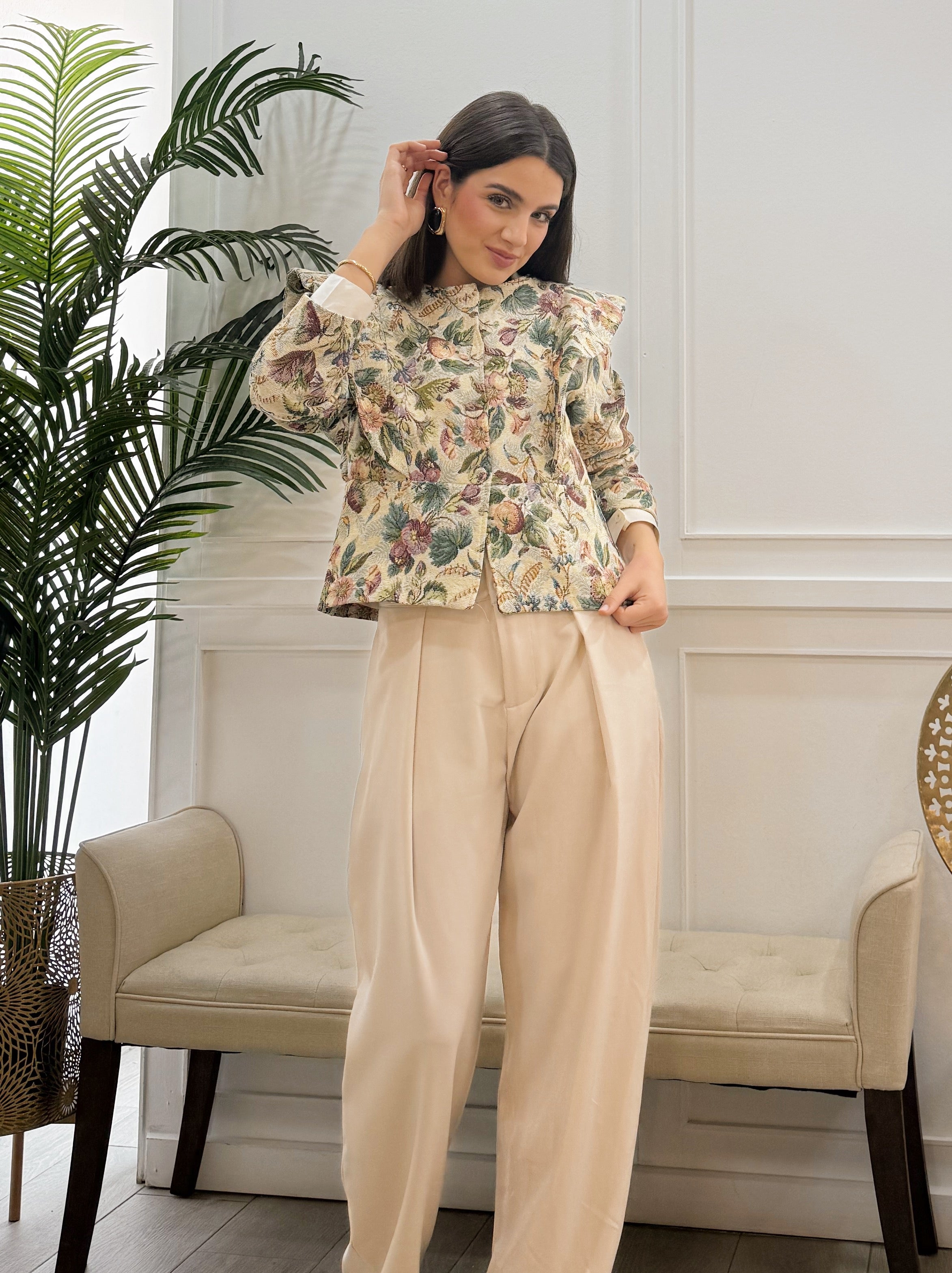 Chaqueta Estampada Volante