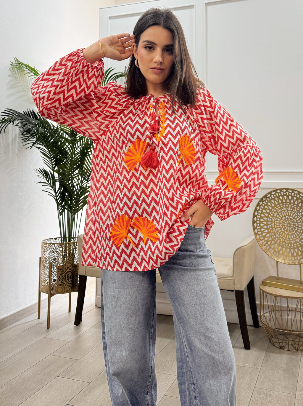 Camisa Beatriz Roja