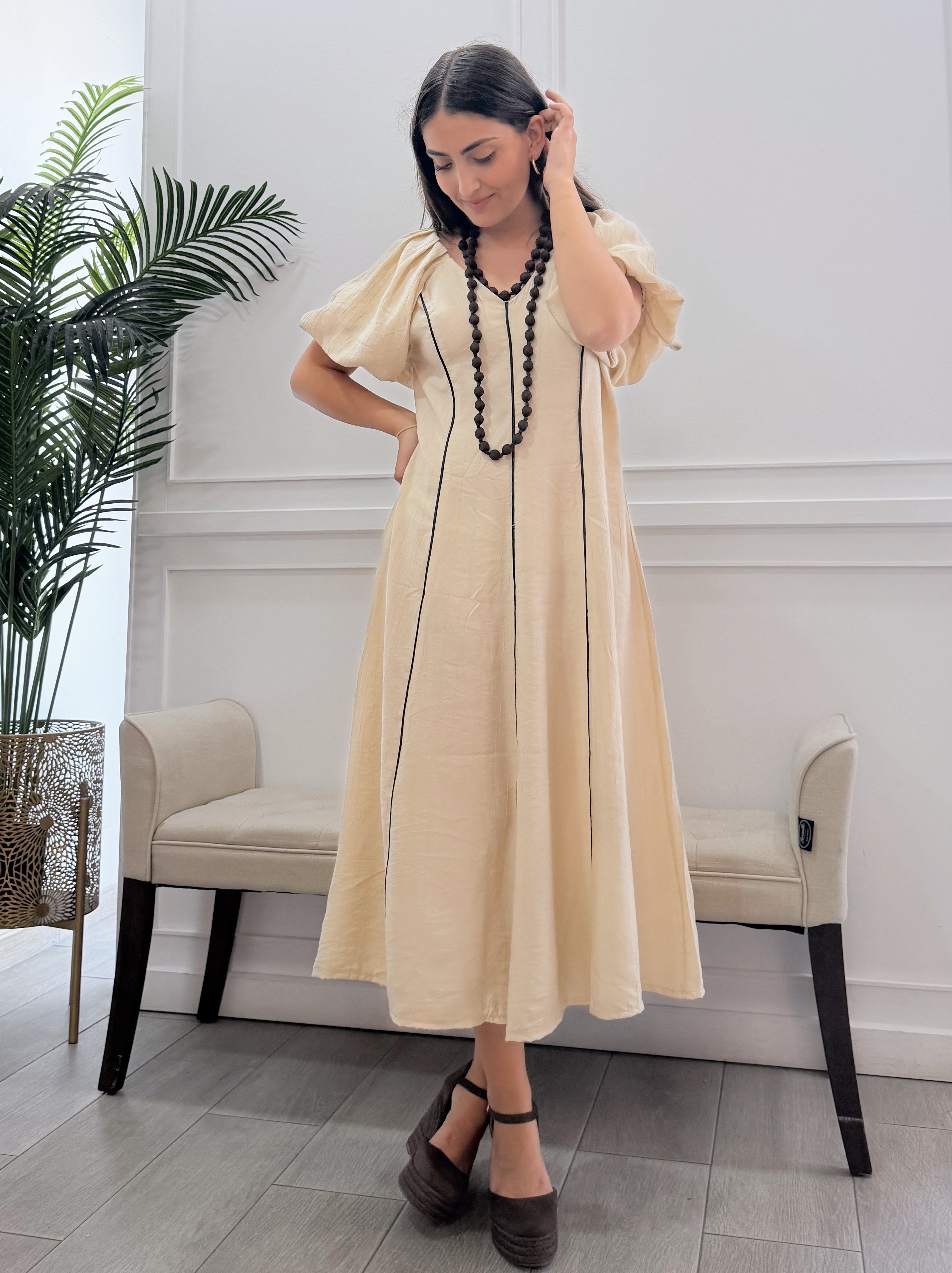 Vestido Irene Beige