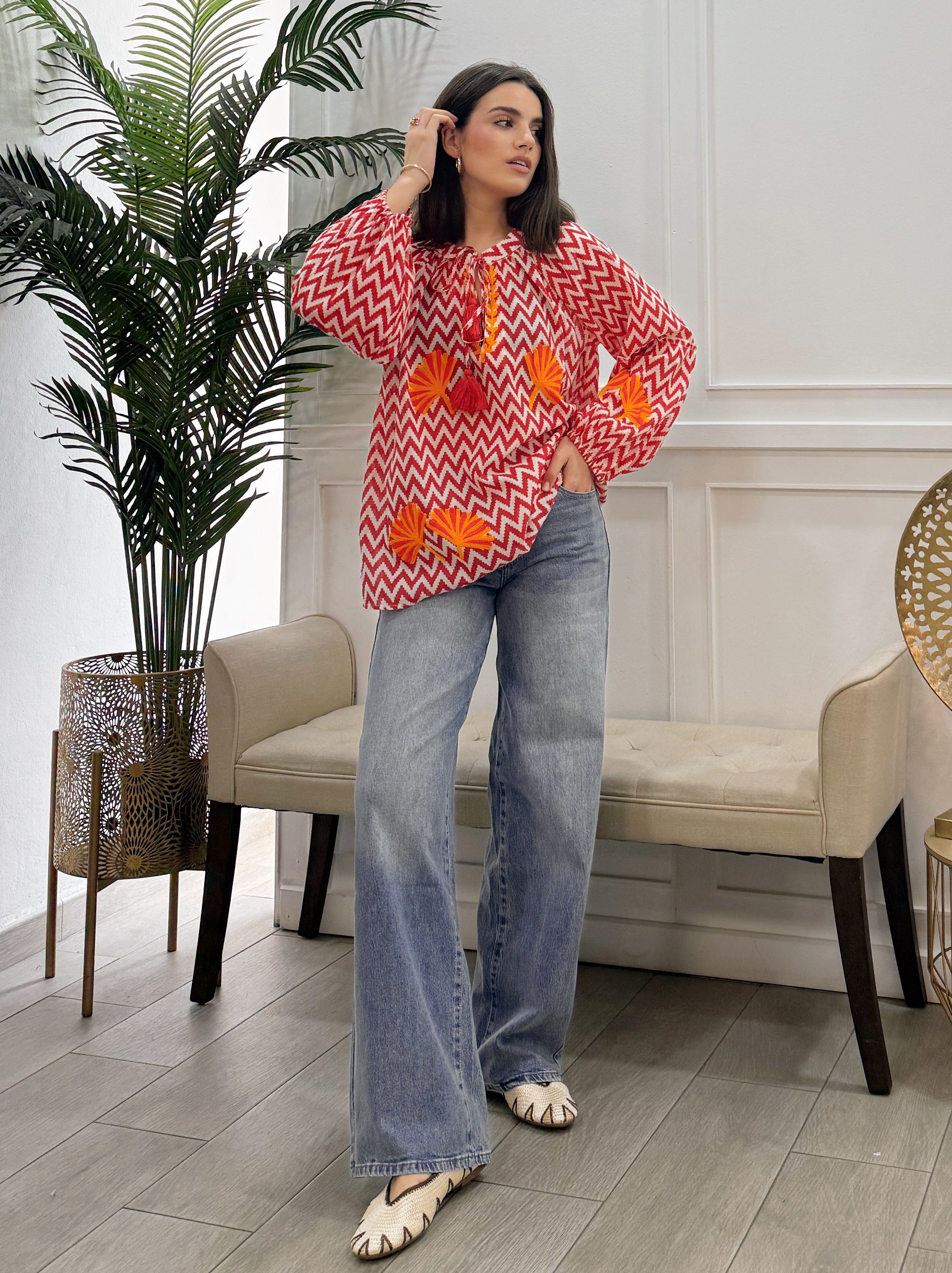 Camisa Beatriz Roja
